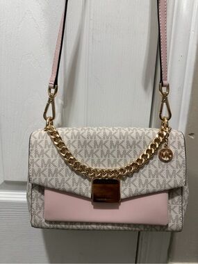 Michael Kors Lita Medium Two-Tone Logo Crossbody Bag